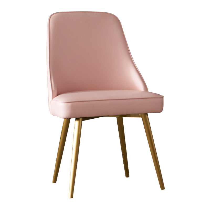 Contemporary Style Metal Dining Chairs Parsons Armless Chairs for Kitchen Rose Bloom 1 Piece Clearhalo ' kitchen&dining_furn' 'Dining Chairs' 'Dining Tables & Seating' 'dining_chair' 'furn' 'furn_dining_chair' 'Furniture' 'furniture_dining_chair' 'Kitchen & Dining Furniture' 'kitchen' 3859108