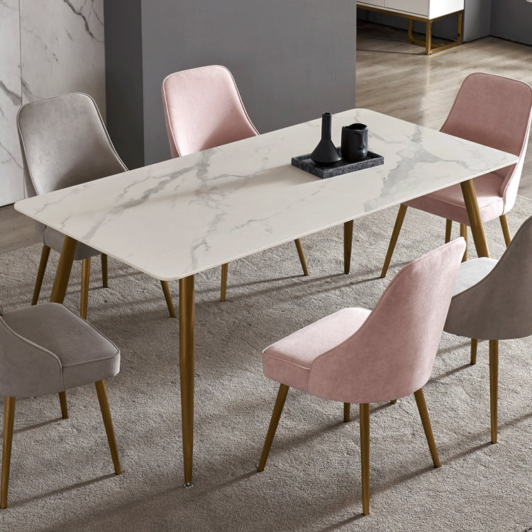 Contemporary Style Metal Dining Chairs Parsons Armless Chairs for Kitchen Clearhalo ' kitchen&dining_furn' 'Dining Chairs' 'Dining Tables & Seating' 'dining_chair' 'furn' 'furn_dining_chair' 'Furniture' 'furniture_dining_chair' 'Kitchen & Dining Furniture' 'kitchen' 3859111