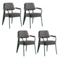 Scandinavian Home Arm Chair Open Back Upholstered Metal Dining Room Chair Grey Green Set of 4 Clearhalo ' kitchen&dining_furn' 'Dining Chairs' 'Dining Tables & Seating' 'dining_chair' 'Furniture' 'furniture_dining_chair' 'Kitchen & Dining Furniture' 'kitchen' 3859189