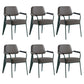 Scandinavian Home Arm Chair Open Back Upholstered Metal Dining Room Chair Grey Green Set of 6 Clearhalo ' kitchen&dining_furn' 'Dining Chairs' 'Dining Tables & Seating' 'dining_chair' 'Furniture' 'furniture_dining_chair' 'Kitchen & Dining Furniture' 'kitchen' 3859190