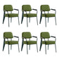 Scandinavian Home Arm Chair Open Back Upholstered Metal Dining Room Chair Green Green Set of 6 Clearhalo ' kitchen&dining_furn' 'Dining Chairs' 'Dining Tables & Seating' 'dining_chair' 'Furniture' 'furniture_dining_chair' 'Kitchen & Dining Furniture' 'kitchen' 3859199