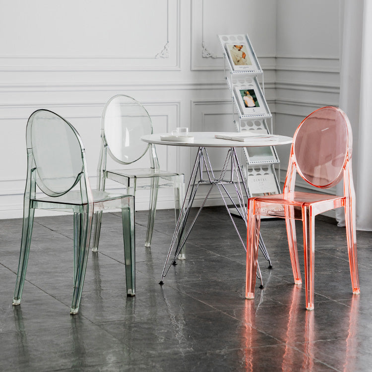 Scandinavian Style Plastic Chair Set Kitchen Dining Room Open Back Side Chairs Clearhalo ' kitchen&dining_furn' 'Dining Chairs' 'Dining Tables & Seating' 'dining_chair' 'furn' 'furn_dining_chair' 'Furniture' 'furniture_dining_chair' 'Kitchen & Dining Furniture' 'kitchen' 3859209