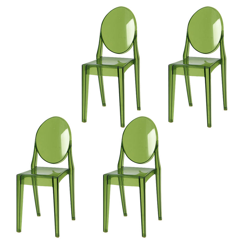 Scandinavian Style Plastic Chair Set Kitchen Dining Room Open Back Side Chairs Green 4 Piece Set Clearhalo ' kitchen&dining_furn' 'Dining Chairs' 'Dining Tables & Seating' 'dining_chair' 'furn' 'furn_dining_chair' 'Furniture' 'furniture_dining_chair' 'Kitchen & Dining Furniture' 'kitchen' 3859211