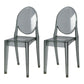 Scandinavian Style Plastic Chair Set Kitchen Dining Room Open Back Side Chairs Dark Gray 2 Piece Set Clearhalo ' kitchen&dining_furn' 'Dining Chairs' 'Dining Tables & Seating' 'dining_chair' 'furn' 'furn_dining_chair' 'Furniture' 'furniture_dining_chair' 'Kitchen & Dining Furniture' 'kitchen' 3859215