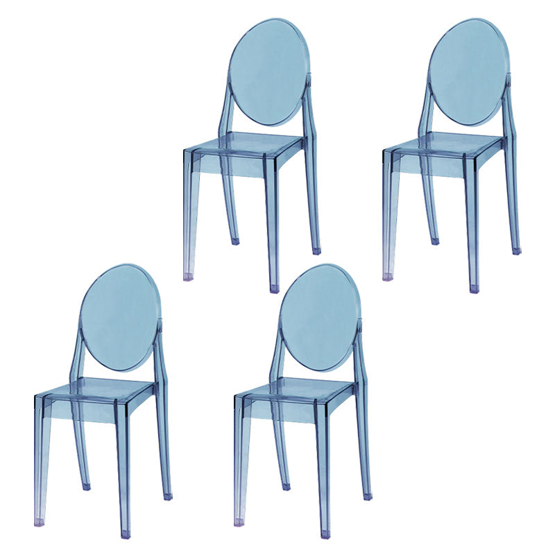Scandinavian Style Plastic Chair Set Kitchen Dining Room Open Back Side Chairs Light Blue 4 Piece Set Clearhalo ' kitchen&dining_furn' 'Dining Chairs' 'Dining Tables & Seating' 'dining_chair' 'furn' 'furn_dining_chair' 'Furniture' 'furniture_dining_chair' 'Kitchen & Dining Furniture' 'kitchen' 3859223