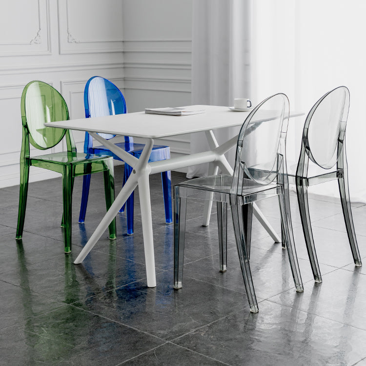 Scandinavian Style Plastic Chair Set Kitchen Dining Room Open Back Side Chairs Clearhalo ' kitchen&dining_furn' 'Dining Chairs' 'Dining Tables & Seating' 'dining_chair' 'furn' 'furn_dining_chair' 'Furniture' 'furniture_dining_chair' 'Kitchen & Dining Furniture' 'kitchen' 3859229