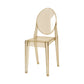 Scandinavian Style Plastic Chair Set Kitchen Dining Room Open Back Side Chairs Amber 1 Piece Clearhalo ' kitchen&dining_furn' 'Dining Chairs' 'Dining Tables & Seating' 'dining_chair' 'furn' 'furn_dining_chair' 'Furniture' 'furniture_dining_chair' 'Kitchen & Dining Furniture' 'kitchen' 3859231