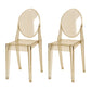 Scandinavian Style Plastic Chair Set Kitchen Dining Room Open Back Side Chairs Amber 2 Piece Set Clearhalo ' kitchen&dining_furn' 'Dining Chairs' 'Dining Tables & Seating' 'dining_chair' 'furn' 'furn_dining_chair' 'Furniture' 'furniture_dining_chair' 'Kitchen & Dining Furniture' 'kitchen' 3859232