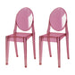Scandinavian Style Plastic Chair Set Kitchen Dining Room Open Back Side Chairs Pink 2 Piece Set Clearhalo ' kitchen&dining_furn' 'Dining Chairs' 'Dining Tables & Seating' 'dining_chair' 'furn' 'furn_dining_chair' 'Furniture' 'furniture_dining_chair' 'Kitchen & Dining Furniture' 'kitchen' 3859235