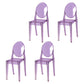 Scandinavian Style Plastic Chair Set Kitchen Dining Room Open Back Side Chairs Purple 4 Piece Set Clearhalo ' kitchen&dining_furn' 'Dining Chairs' 'Dining Tables & Seating' 'dining_chair' 'furn' 'furn_dining_chair' 'Furniture' 'furniture_dining_chair' 'Kitchen & Dining Furniture' 'kitchen' 3859241