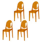 Scandinavian Style Plastic Chair Set Kitchen Dining Room Open Back Side Chairs Orange 4 Piece Set Clearhalo ' kitchen&dining_furn' 'Dining Chairs' 'Dining Tables & Seating' 'dining_chair' 'furn' 'furn_dining_chair' 'Furniture' 'furniture_dining_chair' 'Kitchen & Dining Furniture' 'kitchen' 3859244