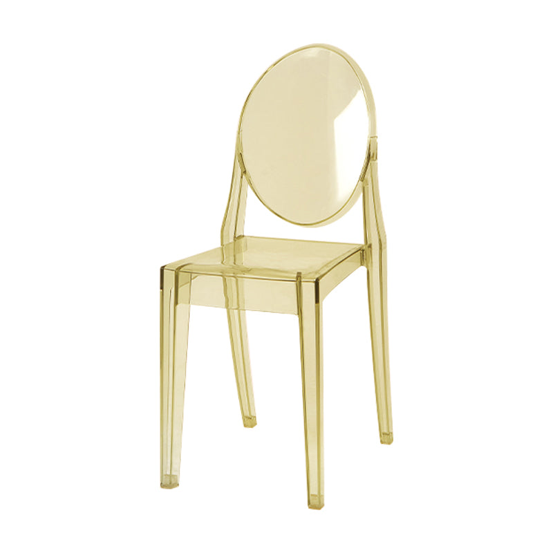 Scandinavian Style Plastic Chair Set Kitchen Dining Room Open Back Side Chairs Light Yellow 1 Piece Clearhalo ' kitchen&dining_furn' 'Dining Chairs' 'Dining Tables & Seating' 'dining_chair' 'furn' 'furn_dining_chair' 'Furniture' 'furniture_dining_chair' 'Kitchen & Dining Furniture' 'kitchen' 3859245