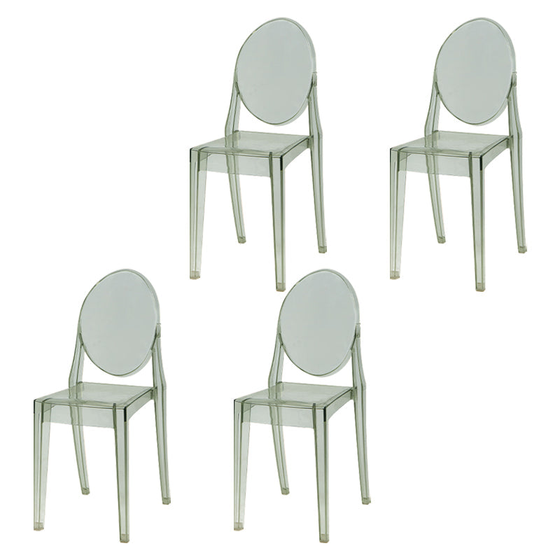 Scandinavian Style Plastic Chair Set Kitchen Dining Room Open Back Side Chairs Light Green 4 Piece Set Clearhalo ' kitchen&dining_furn' 'Dining Chairs' 'Dining Tables & Seating' 'dining_chair' 'furn' 'furn_dining_chair' 'Furniture' 'furniture_dining_chair' 'Kitchen & Dining Furniture' 'kitchen' 3859250