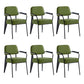 Scandinavian Home Arm Chair Open Back Metal Upholstered Dining Room Chair Green Black Set of 6 Clearhalo ' kitchen&dining_furn' 'Dining Chairs' 'Dining Tables & Seating' 'dining_chair' 'Furniture' 'furniture_dining_chair' 'Kitchen & Dining Furniture' 'kitchen' 3859288