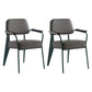 Scandinavian Home Arm Chair Open Back Metal Upholstered Dining Room Chair Grey Green Set of 2 Clearhalo ' kitchen&dining_furn' 'Dining Chairs' 'Dining Tables & Seating' 'dining_chair' 'Furniture' 'furniture_dining_chair' 'Kitchen & Dining Furniture' 'kitchen' 3859295