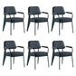 Scandinavian Home Arm Chair Open Back Metal Upholstered Dining Room Chair Blue Green Set of 6 Clearhalo ' kitchen&dining_furn' 'Dining Chairs' 'Dining Tables & Seating' 'dining_chair' 'Furniture' 'furniture_dining_chair' 'Kitchen & Dining Furniture' 'kitchen' 3859303