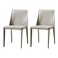 Designer Style Study Room Chair Matte Finish Leather Parsons Dining Chair (Set of 2) Cream Gray Clearhalo ' kitchen&dining_furn' 'Dining Chairs' 'Dining Tables & Seating' 'dining_chair' 'furn' 'furn_dining_chair' 'Furniture' 'furniture_dining_chair' 'Kitchen & Dining Furniture' 'kitchen' 3859311