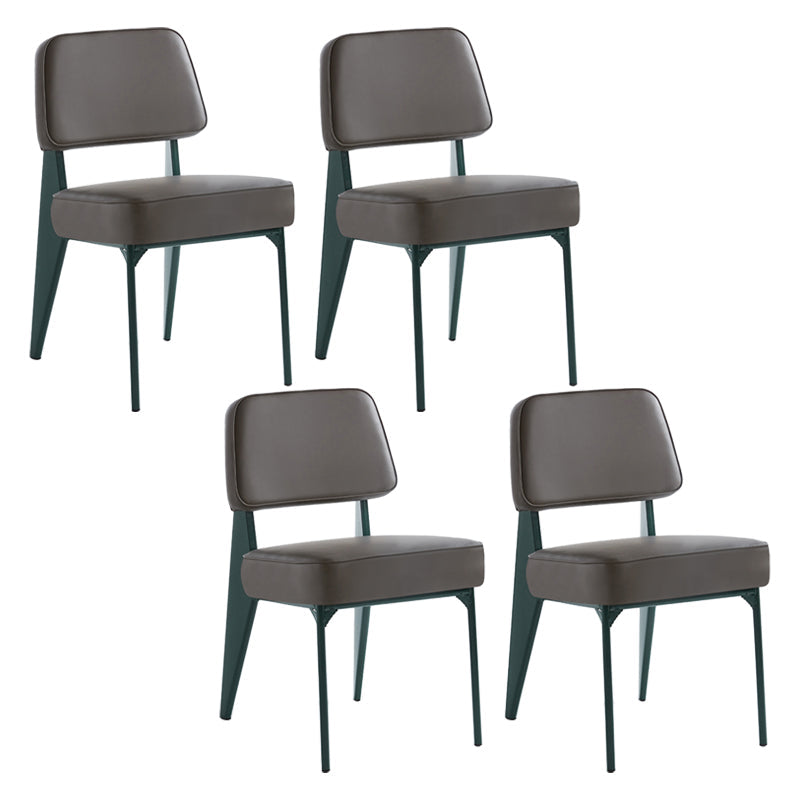 Scandinavian Home Side Chair Open Back Upholstered Metal Dining Room Chair Grey 4 Piece Set Green Clearhalo ' kitchen&dining_furn' 'Dining Chairs' 'Dining Tables & Seating' 'dining_chair' 'furn' 'furn_dining_chair' 'Furniture' 'furniture_dining_chair' 'Kitchen & Dining Furniture' 'kitchen' 3859329