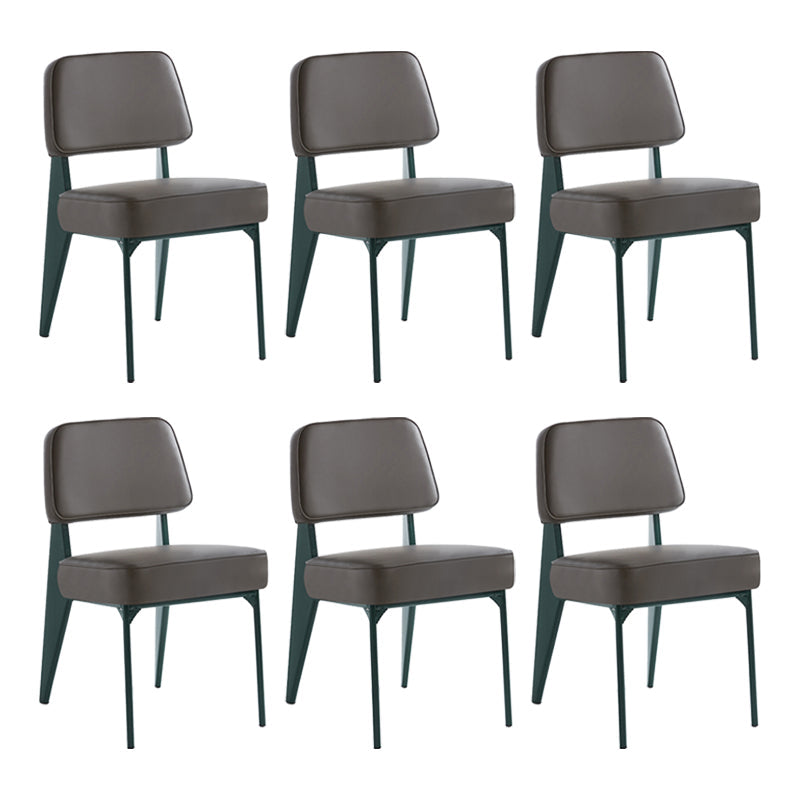Scandinavian Home Side Chair Open Back Upholstered Metal Dining Room Chair Grey 6 Piece Set Green Clearhalo ' kitchen&dining_furn' 'Dining Chairs' 'Dining Tables & Seating' 'dining_chair' 'furn' 'furn_dining_chair' 'Furniture' 'furniture_dining_chair' 'Kitchen & Dining Furniture' 'kitchen' 3859331