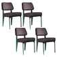 Scandinavian Home Side Chair Open Back Upholstered Metal Dining Room Chair Brown 4 Piece Set Green Clearhalo ' kitchen&dining_furn' 'Dining Chairs' 'Dining Tables & Seating' 'dining_chair' 'furn' 'furn_dining_chair' 'Furniture' 'furniture_dining_chair' 'Kitchen & Dining Furniture' 'kitchen' 3859343