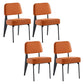 Scandinavian Home Side Chair Open Back Upholstered Metal Dining Room Chair Orange 4 Piece Set Black Clearhalo ' kitchen&dining_furn' 'Dining Chairs' 'Dining Tables & Seating' 'dining_chair' 'furn' 'furn_dining_chair' 'Furniture' 'furniture_dining_chair' 'Kitchen & Dining Furniture' 'kitchen' 3859346