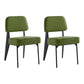 Scandinavian Home Side Chair Open Back Upholstered Metal Dining Room Chair Green 2 Piece Set Black Clearhalo ' kitchen&dining_furn' 'Dining Chairs' 'Dining Tables & Seating' 'dining_chair' 'furn' 'furn_dining_chair' 'Furniture' 'furniture_dining_chair' 'Kitchen & Dining Furniture' 'kitchen' 3859348