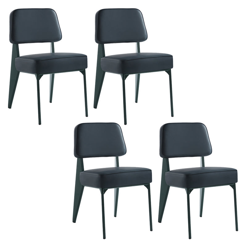 Scandinavian Home Side Chair Open Back Upholstered Metal Dining Room Chair Blue 4 Piece Set Green Clearhalo ' kitchen&dining_furn' 'Dining Chairs' 'Dining Tables & Seating' 'dining_chair' 'furn' 'furn_dining_chair' 'Furniture' 'furniture_dining_chair' 'Kitchen & Dining Furniture' 'kitchen' 3859352