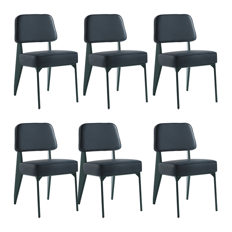 Scandinavian Home Side Chair Open Back Upholstered Metal Dining Room Chair Blue 6 Piece Set Green Clearhalo ' kitchen&dining_furn' 'Dining Chairs' 'Dining Tables & Seating' 'dining_chair' 'furn' 'furn_dining_chair' 'Furniture' 'furniture_dining_chair' 'Kitchen & Dining Furniture' 'kitchen' 3859353