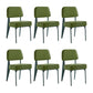 Scandinavian Home Side Chair Open Back Upholstered Metal Dining Room Chair Green 6 Piece Set Green Clearhalo ' kitchen&dining_furn' 'Dining Chairs' 'Dining Tables & Seating' 'dining_chair' 'furn' 'furn_dining_chair' 'Furniture' 'furniture_dining_chair' 'Kitchen & Dining Furniture' 'kitchen' 3859356