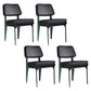 Scandinavian Home Side Chair Open Back Upholstered Metal Dining Room Chair Black 4 Piece Set Green Clearhalo ' kitchen&dining_furn' 'Dining Chairs' 'Dining Tables & Seating' 'dining_chair' 'furn' 'furn_dining_chair' 'Furniture' 'furniture_dining_chair' 'Kitchen & Dining Furniture' 'kitchen' 3859358
