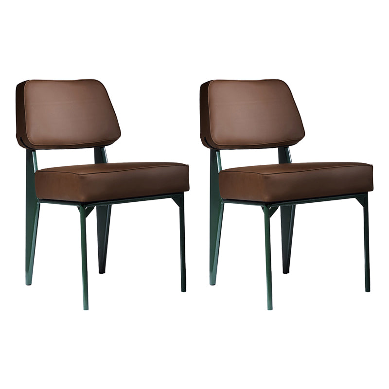 Scandinavian Home Side Chair Open Back Upholstered Metal Dining Room Chair Coffee 2 Piece Set Green Clearhalo ' kitchen&dining_furn' 'Dining Chairs' 'Dining Tables & Seating' 'dining_chair' 'furn' 'furn_dining_chair' 'Furniture' 'furniture_dining_chair' 'Kitchen & Dining Furniture' 'kitchen' 3859360
