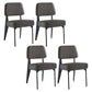 Scandinavian Home Side Chair Open Back Upholstered Metal Dining Room Chair Grey 4 Piece Set Black Clearhalo ' kitchen&dining_furn' 'Dining Chairs' 'Dining Tables & Seating' 'dining_chair' 'furn' 'furn_dining_chair' 'Furniture' 'furniture_dining_chair' 'Kitchen & Dining Furniture' 'kitchen' 3859364