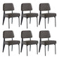 Scandinavian Home Side Chair Open Back Upholstered Metal Dining Room Chair Grey 6 Piece Set Black Clearhalo ' kitchen&dining_furn' 'Dining Chairs' 'Dining Tables & Seating' 'dining_chair' 'furn' 'furn_dining_chair' 'Furniture' 'furniture_dining_chair' 'Kitchen & Dining Furniture' 'kitchen' 3859365