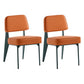 Scandinavian Home Side Chair Open Back Upholstered Metal Dining Room Chair Orange 2 Piece Set Green Clearhalo ' kitchen&dining_furn' 'Dining Chairs' 'Dining Tables & Seating' 'dining_chair' 'furn' 'furn_dining_chair' 'Furniture' 'furniture_dining_chair' 'Kitchen & Dining Furniture' 'kitchen' 3859366