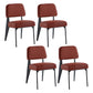 Scandinavian Home Side Chair Open Back Upholstered Metal Dining Room Chair Red 4 Piece Set Black Clearhalo ' kitchen&dining_furn' 'Dining Chairs' 'Dining Tables & Seating' 'dining_chair' 'furn' 'furn_dining_chair' 'Furniture' 'furniture_dining_chair' 'Kitchen & Dining Furniture' 'kitchen' 3859370