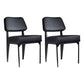 Scandinavian Home Side Chair Open Back Upholstered Metal Dining Room Chair Black 2 Piece Set Black Clearhalo ' kitchen&dining_furn' 'Dining Chairs' 'Dining Tables & Seating' 'dining_chair' 'furn' 'furn_dining_chair' 'Furniture' 'furniture_dining_chair' 'Kitchen & Dining Furniture' 'kitchen' 3859372