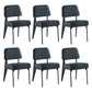 Scandinavian Home Side Chair Open Back Upholstered Metal Dining Room Chair Blue 6 Piece Set Black Clearhalo ' kitchen&dining_furn' 'Dining Chairs' 'Dining Tables & Seating' 'dining_chair' 'furn' 'furn_dining_chair' 'Furniture' 'furniture_dining_chair' 'Kitchen & Dining Furniture' 'kitchen' 3859377