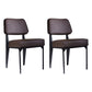 Scandinavian Home Side Chair Open Back Upholstered Metal Dining Room Chair Brown 2 Piece Set Black Clearhalo ' kitchen&dining_furn' 'Dining Chairs' 'Dining Tables & Seating' 'dining_chair' 'furn' 'furn_dining_chair' 'Furniture' 'furniture_dining_chair' 'Kitchen & Dining Furniture' 'kitchen' 3859378