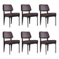 Scandinavian Home Side Chair Open Back Upholstered Metal Dining Room Chair Brown 6 Piece Set Black Clearhalo ' kitchen&dining_furn' 'Dining Chairs' 'Dining Tables & Seating' 'dining_chair' 'furn' 'furn_dining_chair' 'Furniture' 'furniture_dining_chair' 'Kitchen & Dining Furniture' 'kitchen' 3859380