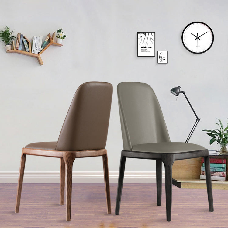 Modern Style Dining Side Chair Armless Chair with Wooden Legs for Kitchen (Set of 2) Clearhalo ' kitchen&dining_furn' 'Dining Chairs' 'Dining Tables & Seating' 'dining_chair' 'furn' 'furn_dining_chair' 'Furniture' 'furniture_dining_chair' 'Kitchen & Dining Furniture' 'kitchen' 3859381