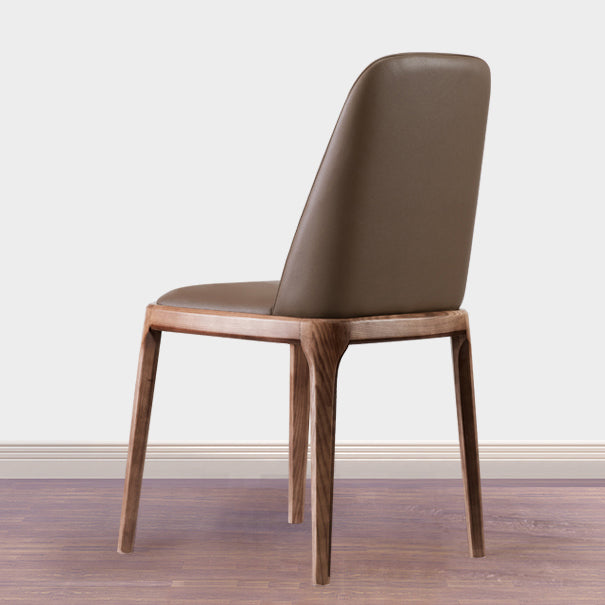 Modern Style Dining Side Chair Armless Chair with Wooden Legs for Kitchen (Set of 2) Clearhalo ' kitchen&dining_furn' 'Dining Chairs' 'Dining Tables & Seating' 'dining_chair' 'furn' 'furn_dining_chair' 'Furniture' 'furniture_dining_chair' 'Kitchen & Dining Furniture' 'kitchen' 3859384