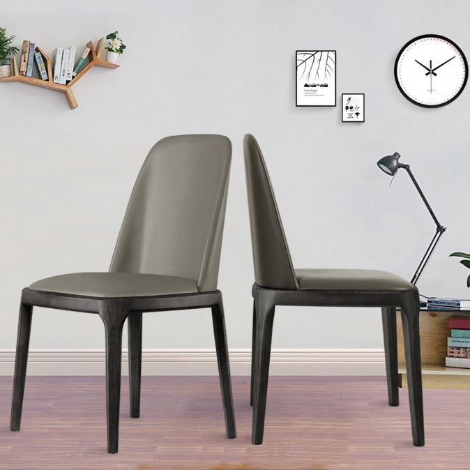 Modern Style Dining Side Chair Armless Chair with Wooden Legs for Kitchen (Set of 2) Clearhalo ' kitchen&dining_furn' 'Dining Chairs' 'Dining Tables & Seating' 'dining_chair' 'furn' 'furn_dining_chair' 'Furniture' 'furniture_dining_chair' 'Kitchen & Dining Furniture' 'kitchen' 3859386