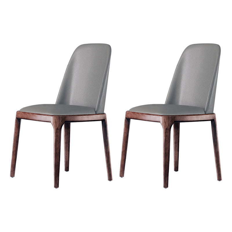 Modern Style Dining Side Chair Armless Chair with Wooden Legs for Kitchen (Set of 2) Gray Blue Clearhalo ' kitchen&dining_furn' 'Dining Chairs' 'Dining Tables & Seating' 'dining_chair' 'furn' 'furn_dining_chair' 'Furniture' 'furniture_dining_chair' 'Kitchen & Dining Furniture' 'kitchen' 3859387
