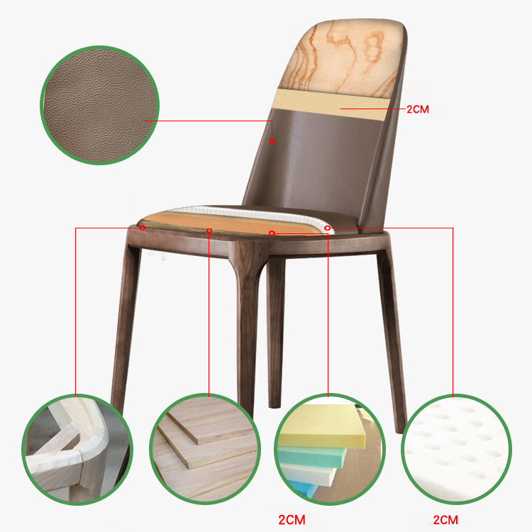 Modern Style Dining Side Chair Armless Chair with Wooden Legs for Kitchen (Set of 2) Clearhalo ' kitchen&dining_furn' 'Dining Chairs' 'Dining Tables & Seating' 'dining_chair' 'furn' 'furn_dining_chair' 'Furniture' 'furniture_dining_chair' 'Kitchen & Dining Furniture' 'kitchen' 3859391