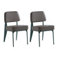 Scandinavian Home Side Chair Open Back Metal Upholstered Dining Room Chair Grey 2 Piece Set Green Clearhalo ' kitchen&dining_furn' 'Dining Chairs' 'Dining Tables & Seating' 'dining_chair' 'furn' 'furn_dining_chair' 'Furniture' 'furniture_dining_chair' 'Kitchen & Dining Furniture' 'kitchen' 3859395