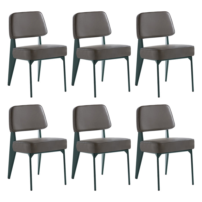 Scandinavian Home Side Chair Open Back Metal Upholstered Dining Room Chair Grey 6 Piece Set Green Clearhalo ' kitchen&dining_furn' 'Dining Chairs' 'Dining Tables & Seating' 'dining_chair' 'furn' 'furn_dining_chair' 'Furniture' 'furniture_dining_chair' 'Kitchen & Dining Furniture' 'kitchen' 3859398