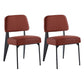 Scandinavian Home Side Chair Open Back Metal Upholstered Dining Room Chair Red 2 Piece Set Black Clearhalo ' kitchen&dining_furn' 'Dining Chairs' 'Dining Tables & Seating' 'dining_chair' 'furn' 'furn_dining_chair' 'Furniture' 'furniture_dining_chair' 'Kitchen & Dining Furniture' 'kitchen' 3859401