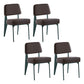 Scandinavian Home Side Chair Open Back Metal Upholstered Dining Room Chair Brown 4 Piece Set Green Clearhalo ' kitchen&dining_furn' 'Dining Chairs' 'Dining Tables & Seating' 'dining_chair' 'furn' 'furn_dining_chair' 'Furniture' 'furniture_dining_chair' 'Kitchen & Dining Furniture' 'kitchen' 3859408