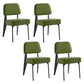 Scandinavian Home Side Chair Open Back Metal Upholstered Dining Room Chair Green 4 Piece Set Black Clearhalo ' kitchen&dining_furn' 'Dining Chairs' 'Dining Tables & Seating' 'dining_chair' 'furn' 'furn_dining_chair' 'Furniture' 'furniture_dining_chair' 'Kitchen & Dining Furniture' 'kitchen' 3859411