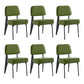 Scandinavian Home Side Chair Open Back Metal Upholstered Dining Room Chair Green 6 Piece Set Black Clearhalo ' kitchen&dining_furn' 'Dining Chairs' 'Dining Tables & Seating' 'dining_chair' 'furn' 'furn_dining_chair' 'Furniture' 'furniture_dining_chair' 'Kitchen & Dining Furniture' 'kitchen' 3859412
